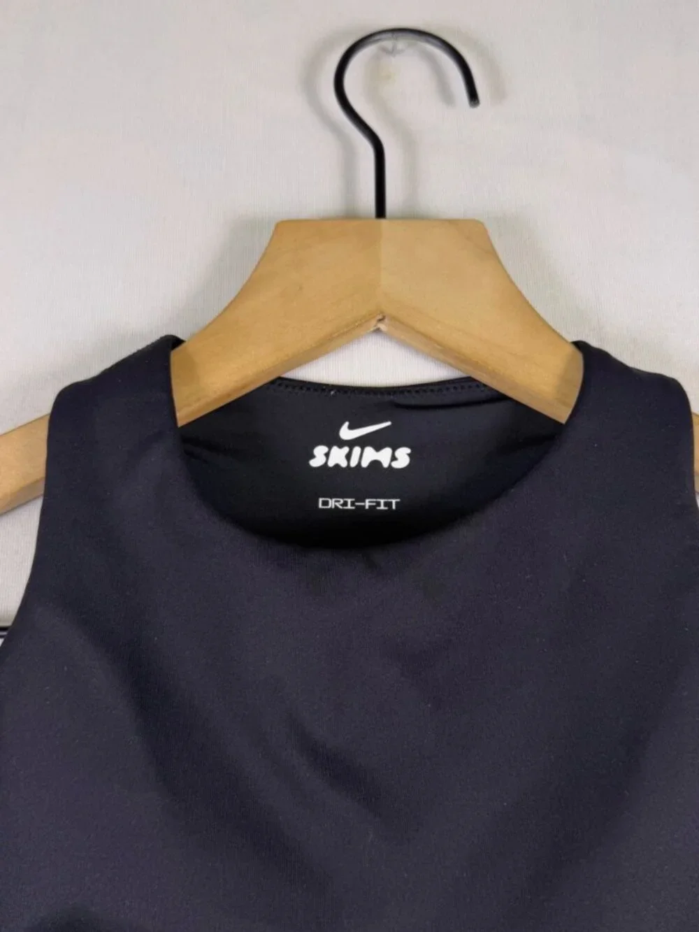 Nike x SKIMS Matte High Neck Bra Obsidian Black Dri-FIT 32DD NEW